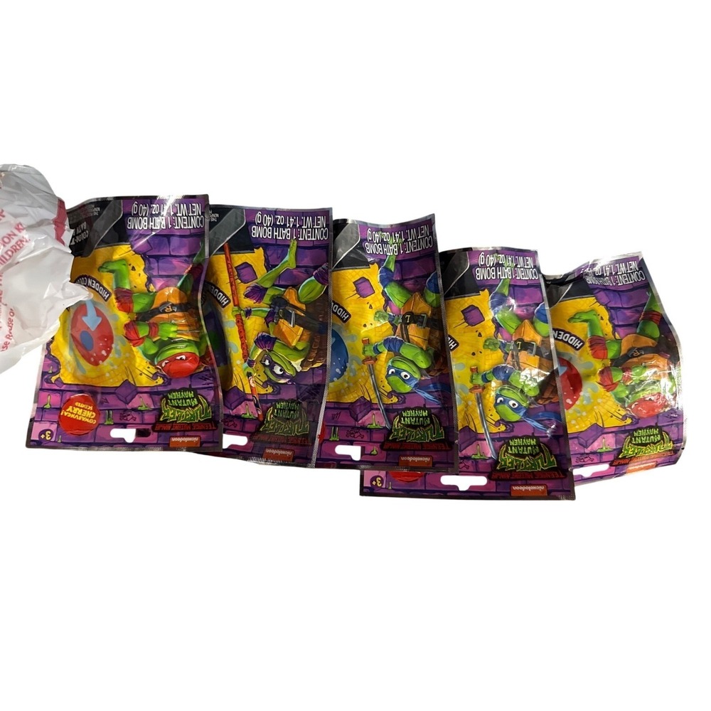 7 Teenage Mutant Ninja Turtles Mayhem Bath Bombs Cowabunga Scented